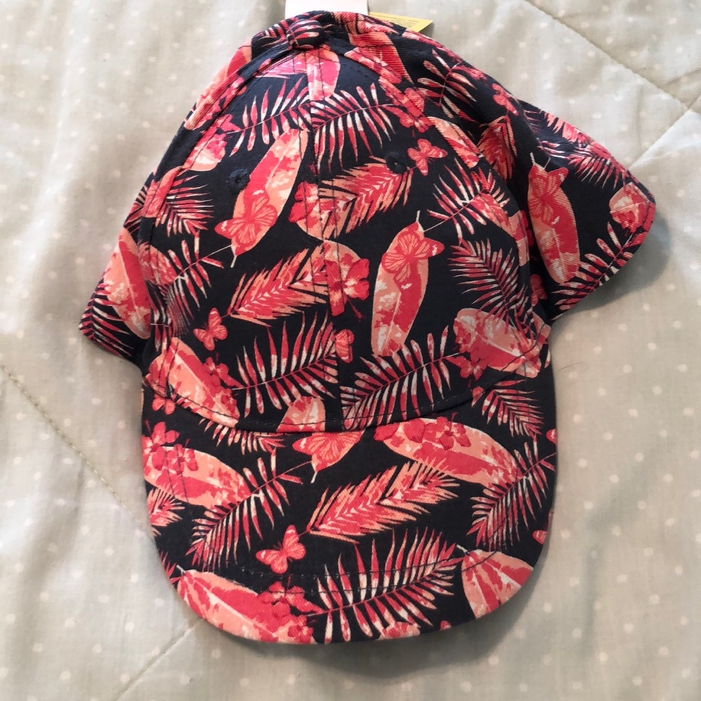 NWT Hat pink Gray tropical butterfly by Moutain warehouse